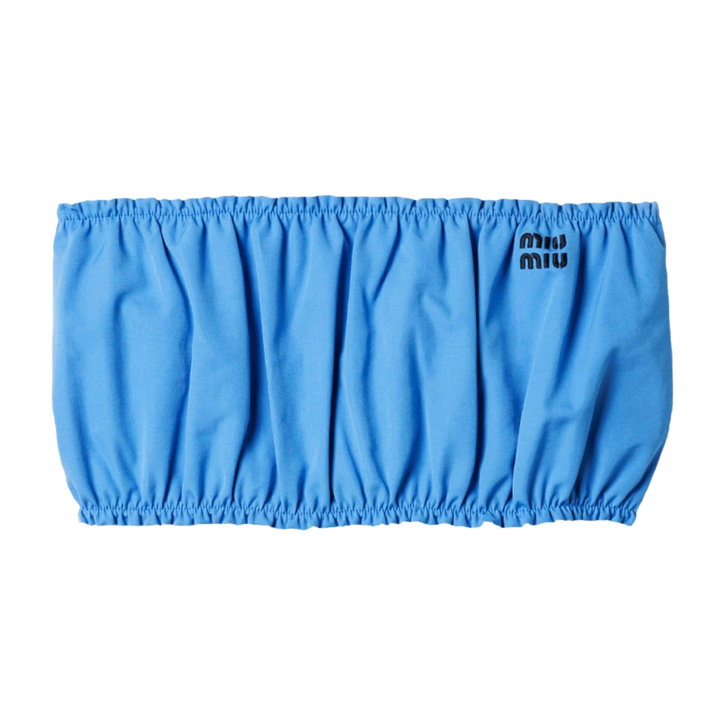 Turquoise Cotton Poplin Bandeau Top