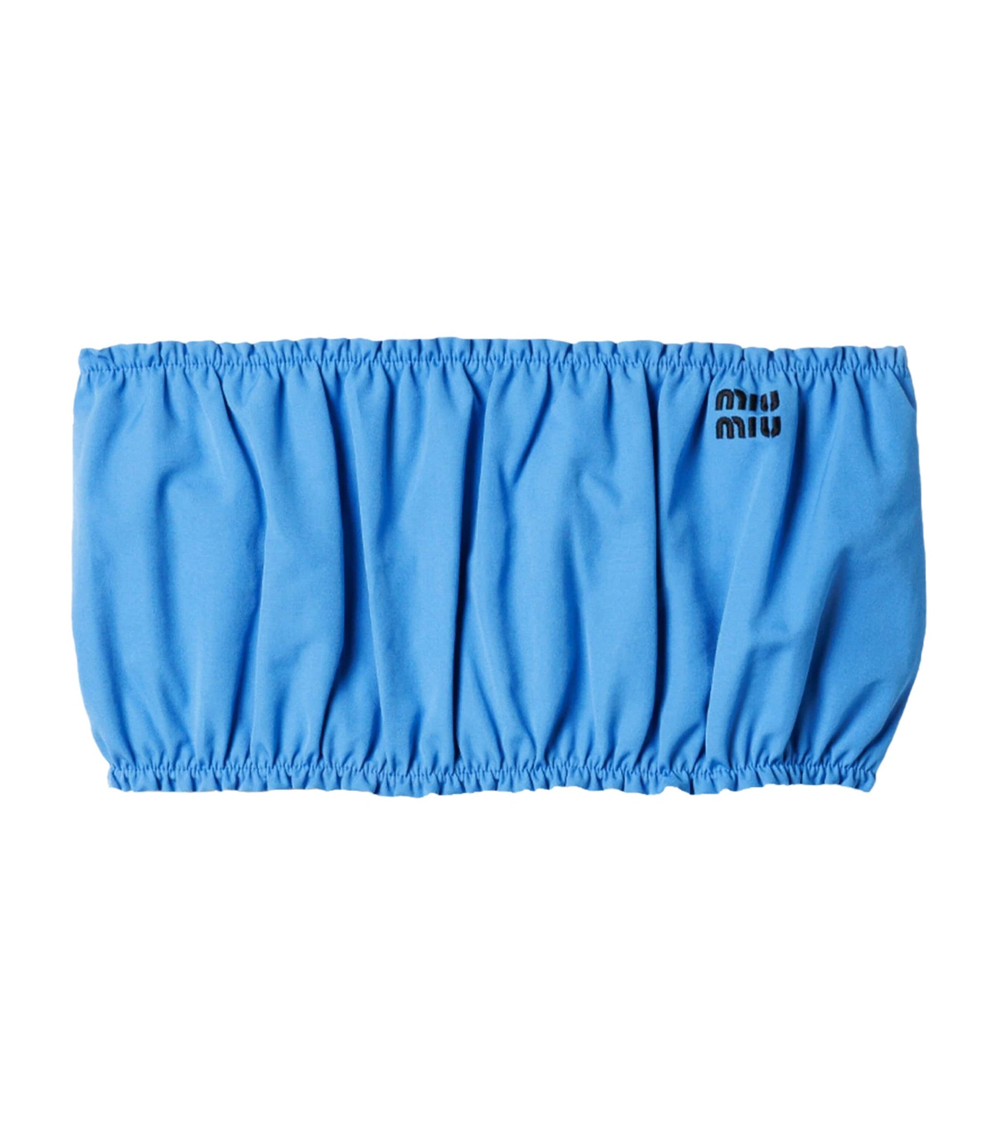 Turquoise Cotton Poplin Bandeau Top