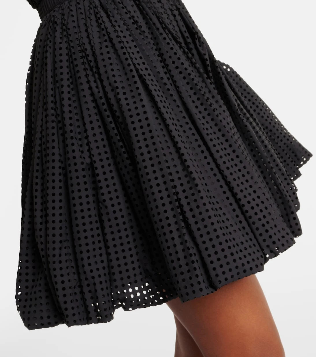Alaïa - فستان قصير من مزيج القطن طراز Deesse