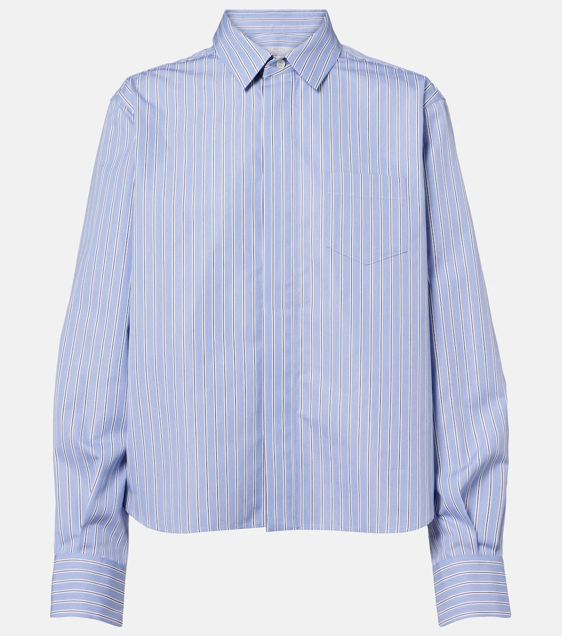 Sacai - Striped cotton-blend poplin shirt