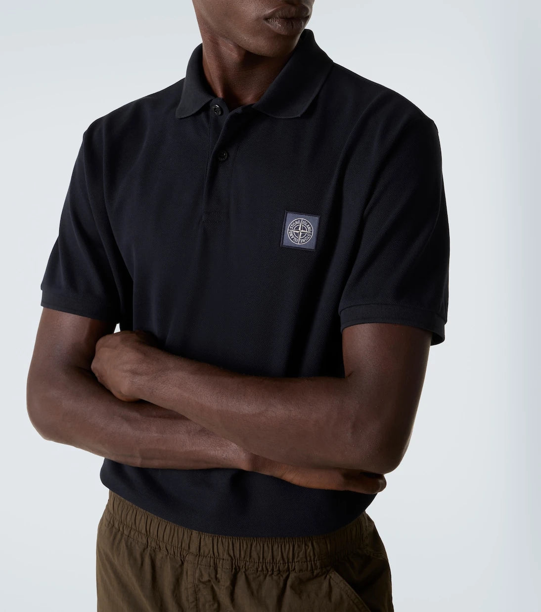 Stone Island - Compass cotton piqué polo shirt