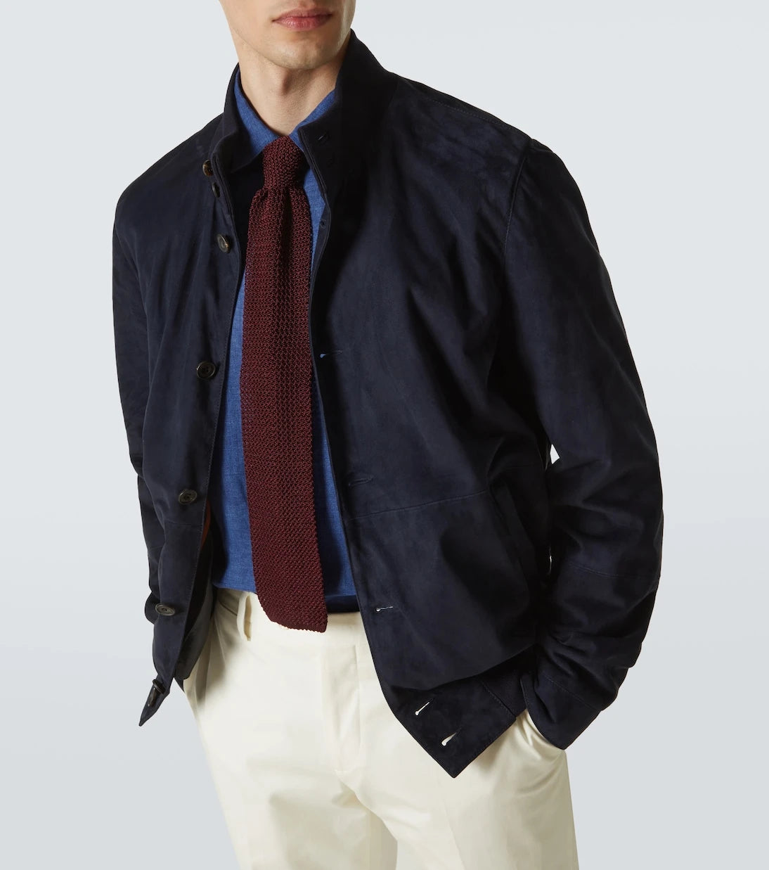 Rubinacci - Suede bomber jacket