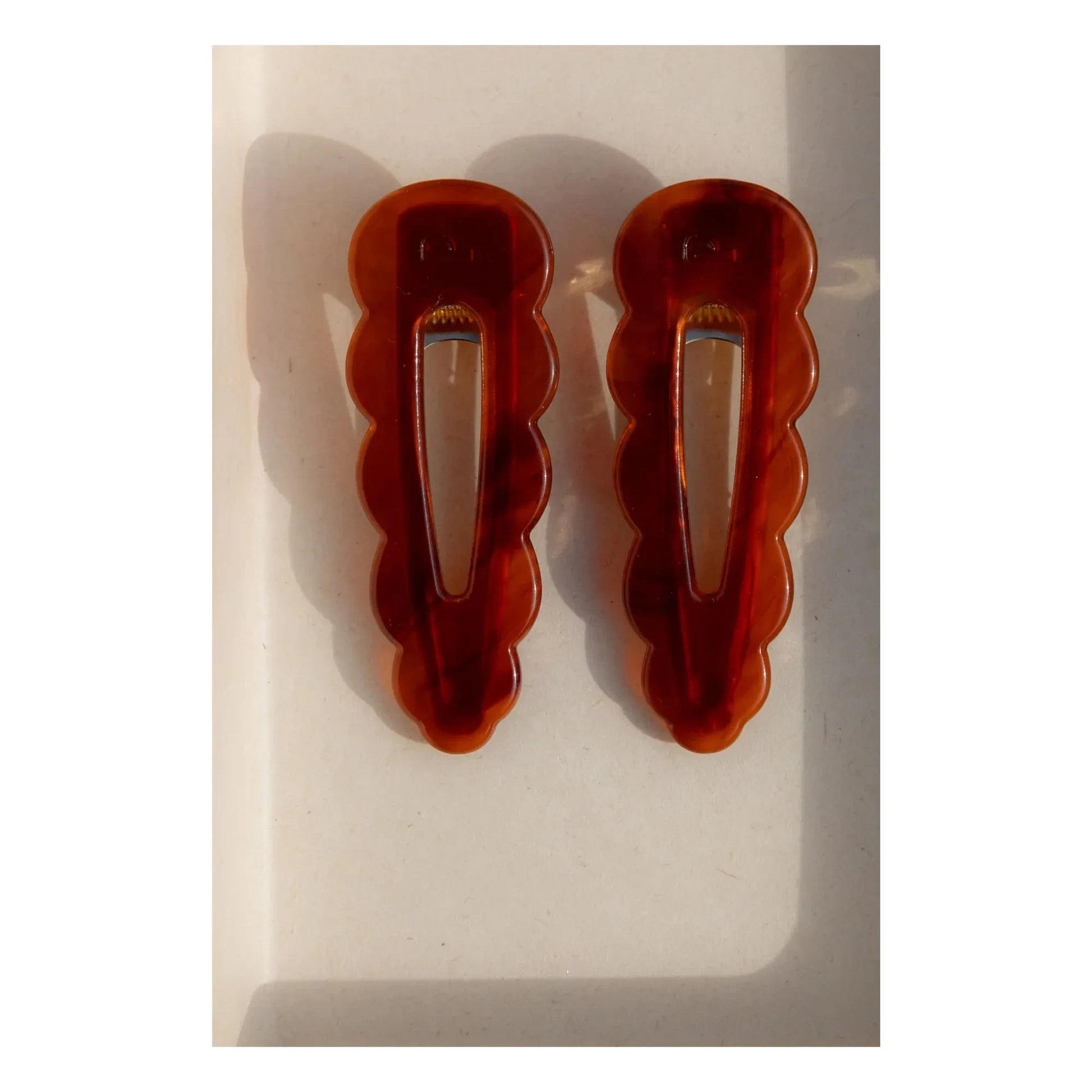 Peignée - Signature hair clips - Delicate red