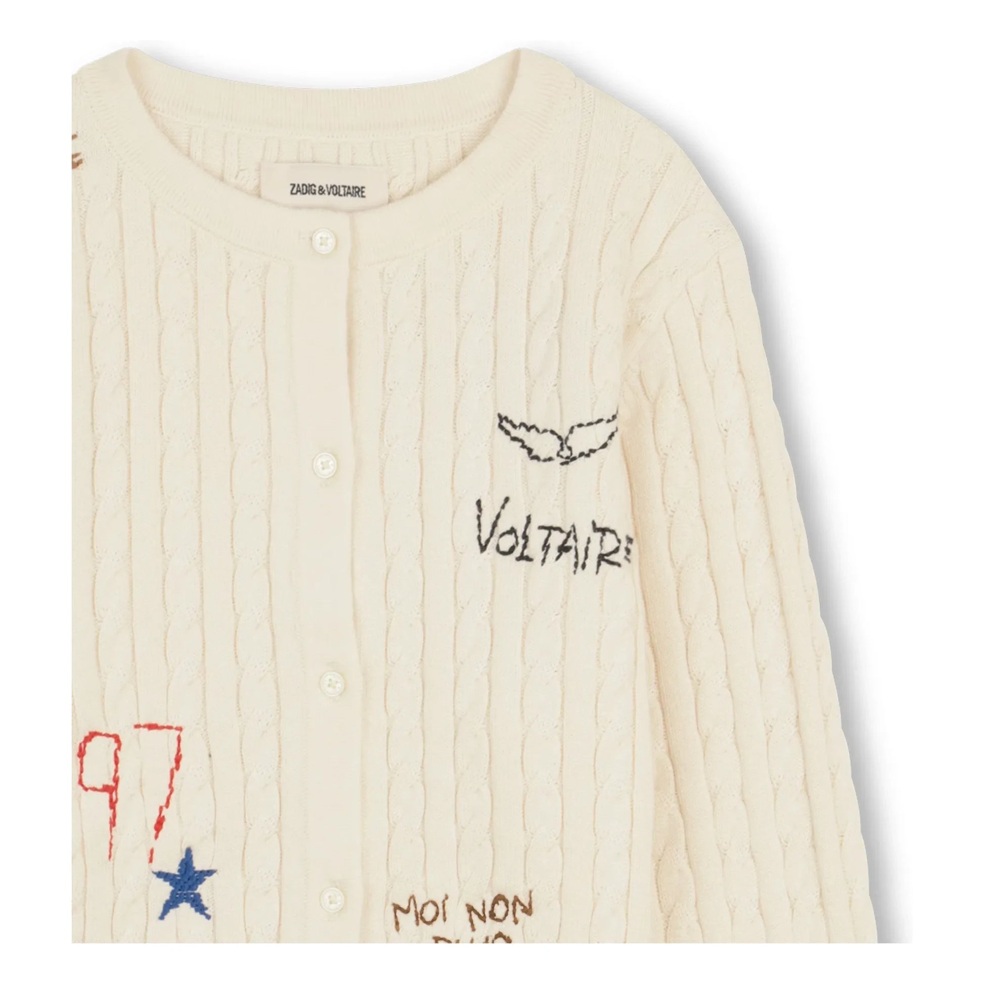 Zadig & Voltaire - Tag Twisted Cardigan | Ecru