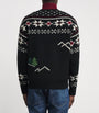 Polo Ralph Lauren Black Wool Fair Isle Skier Sweater
