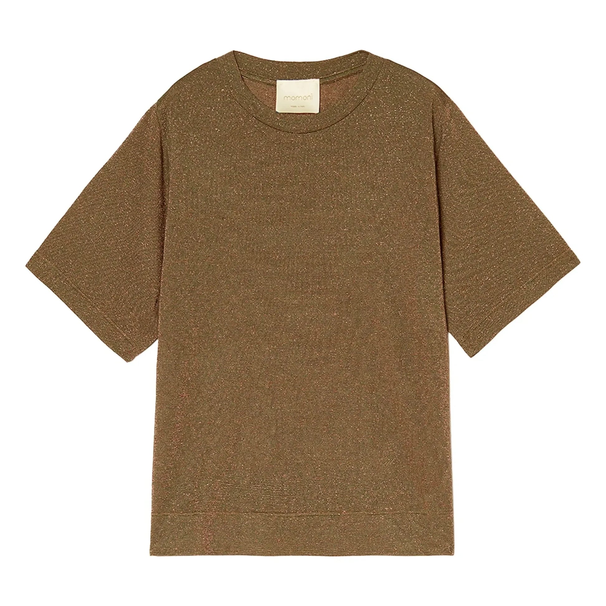 Momoni - Iora Metallic T-shirt | Tabacco