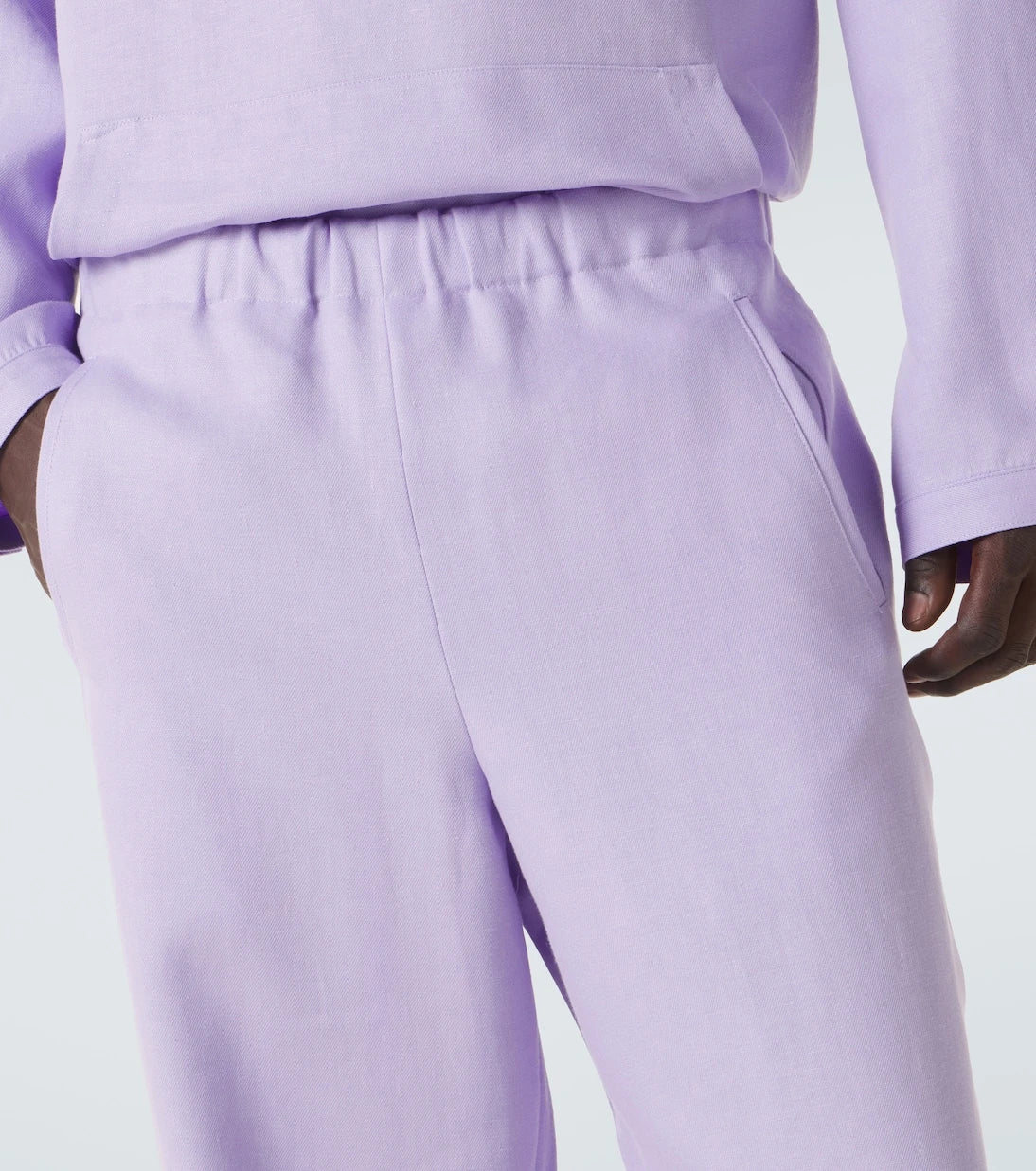 God's True Cashmere - Linen sweatpants with amethyst