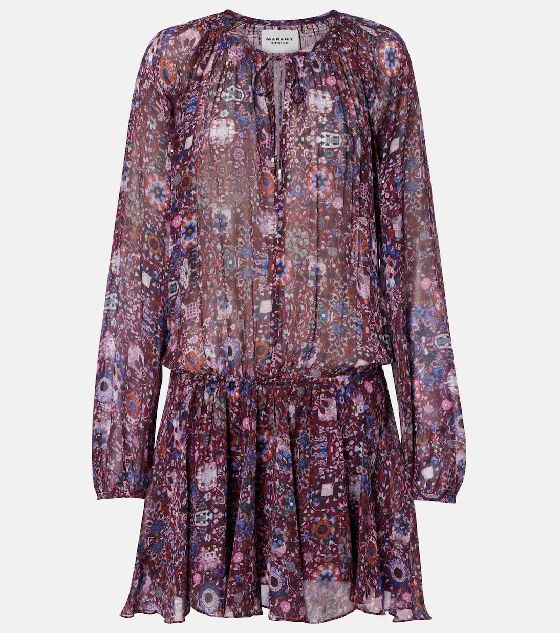 Marant Etoile - Bess floral shirred minidress