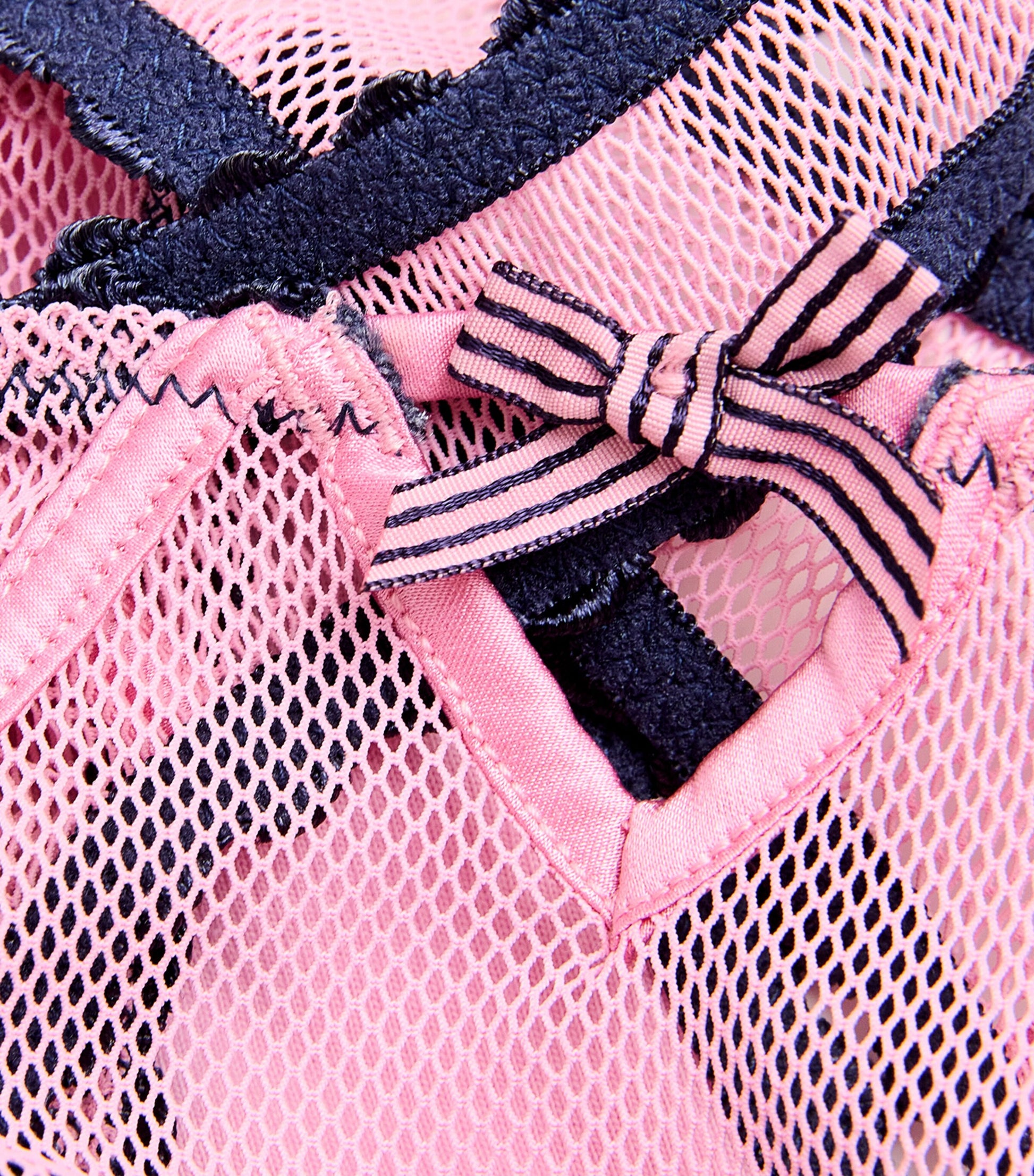 Fleur Du Mal Pink Fishnet Sabrina Thong