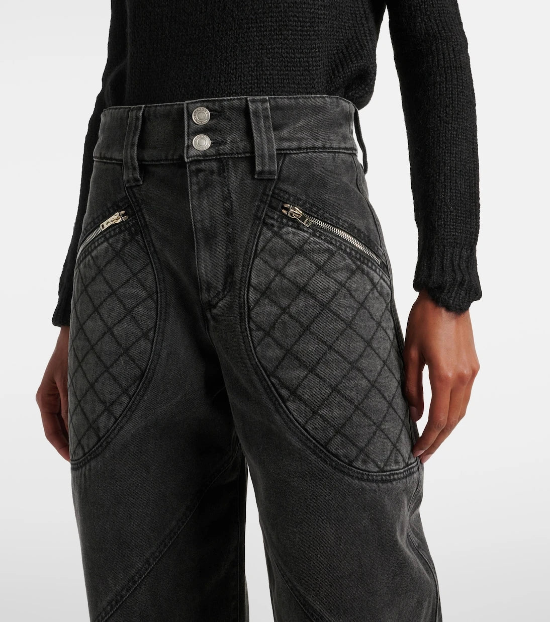 Isabel Marant - Catarina panelled tapered jeans