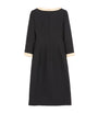Valentino Black Virgin Wool-Silk Midi Dress