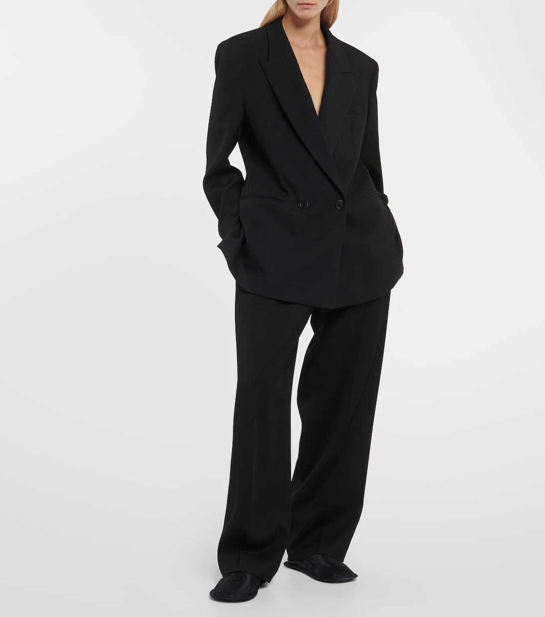 The Row - Lonan virgin wool wide-leg pants
