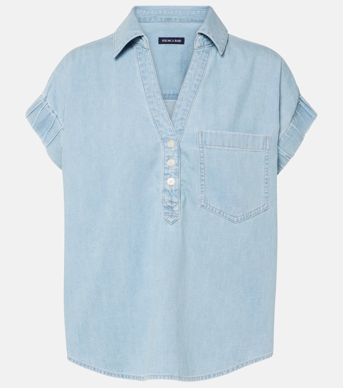 Veronica Beard - Almera cotton chambray top