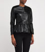 Liberowe Black Peplum Leather Jacket