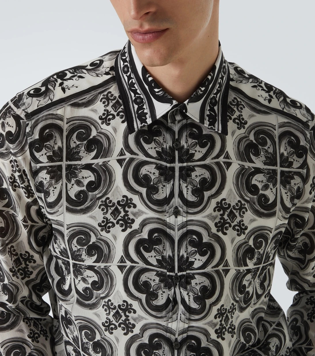 Dolce&Gabbana - Martini Majolica silk twill shirt