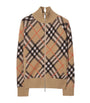 Burberry Beige Wool-Blend Check Track Jacket