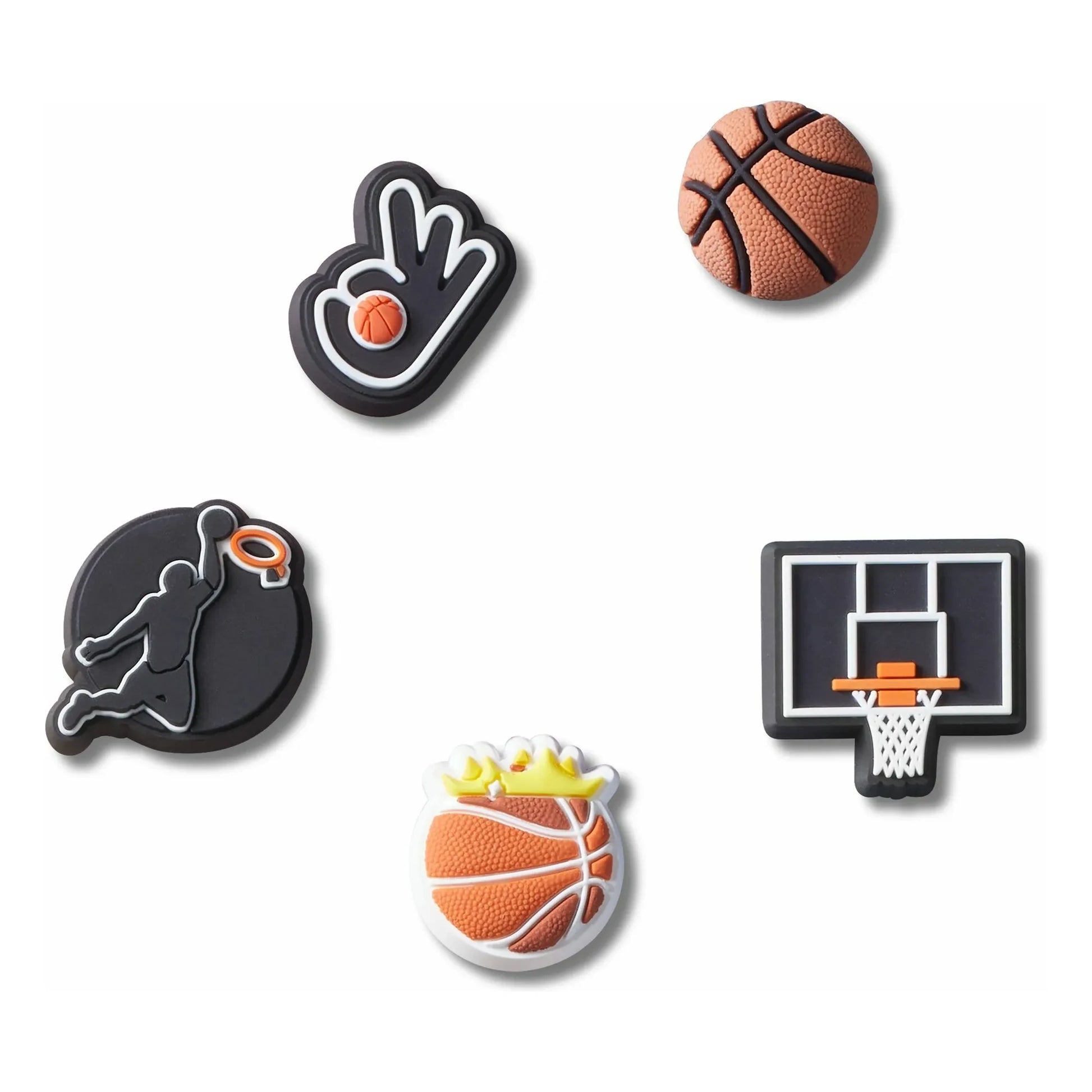 Crocs - Set of 5 Jibbitz Basketball | Black
