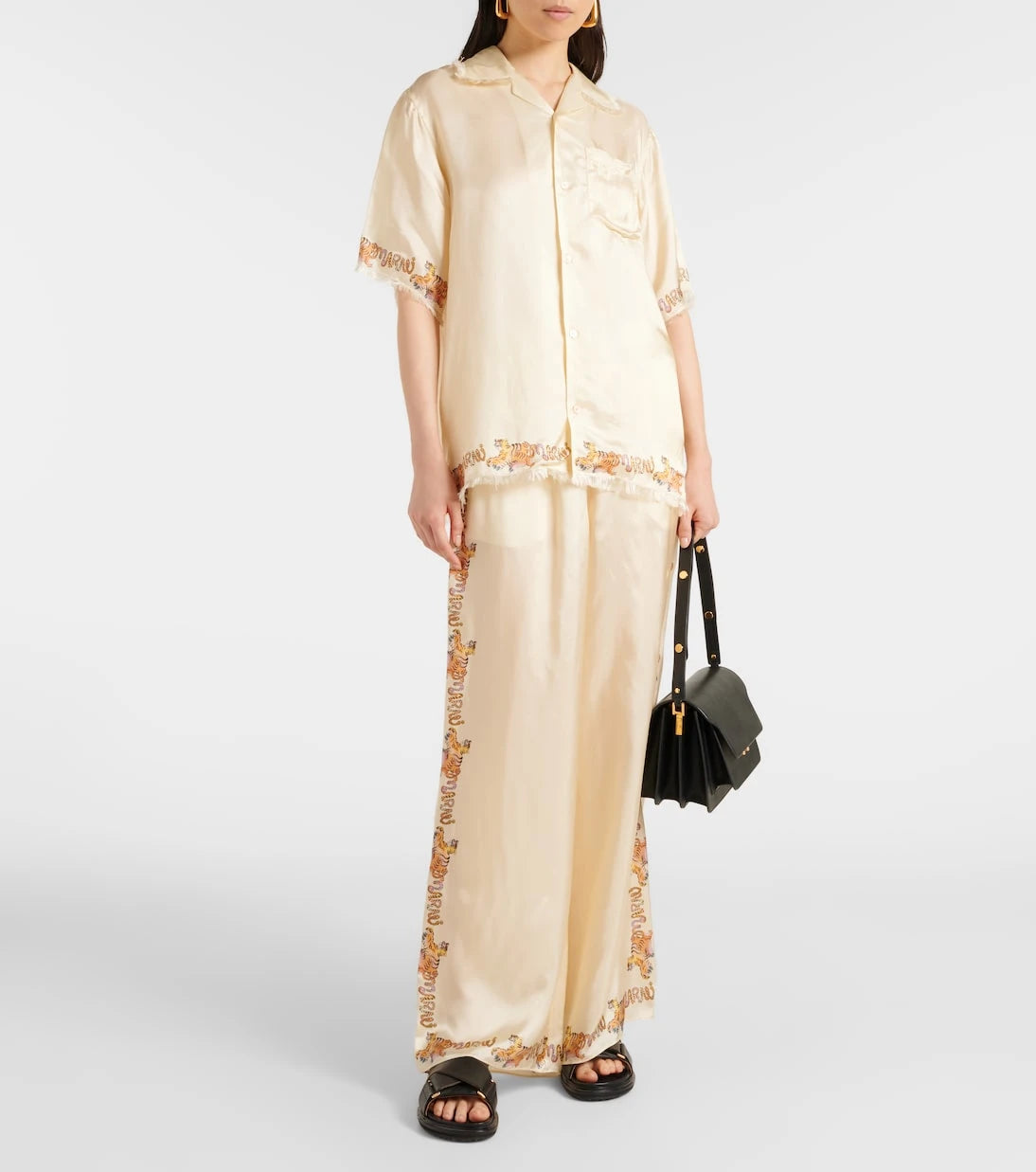 Marni - Printed satin shirt