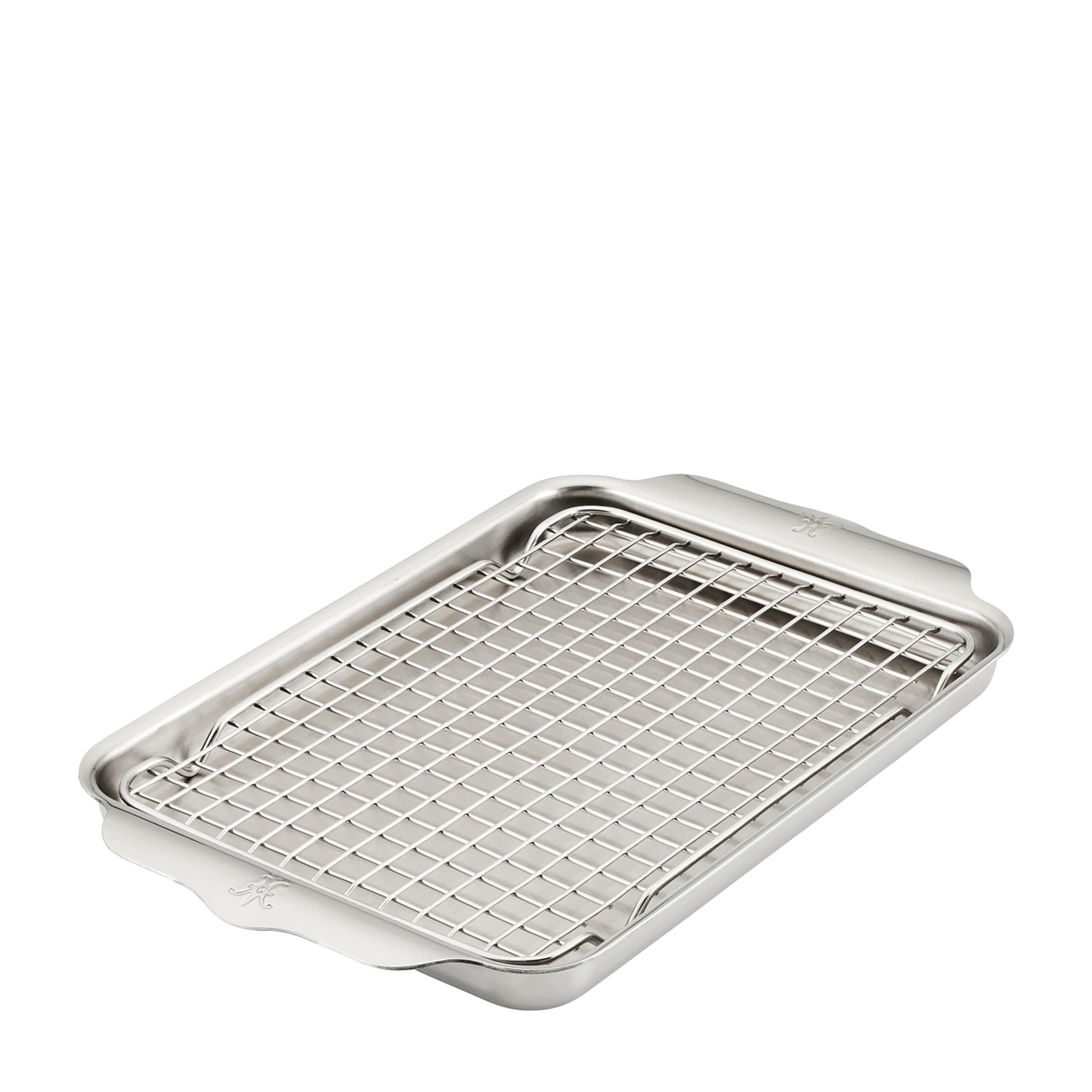 Stainless Steel Baking Pan with Cooling Rack (39cm)