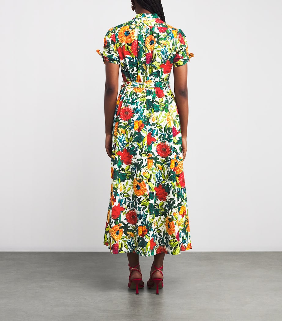 Saloni Multi Cotton Ena Maxi Shirt Dress