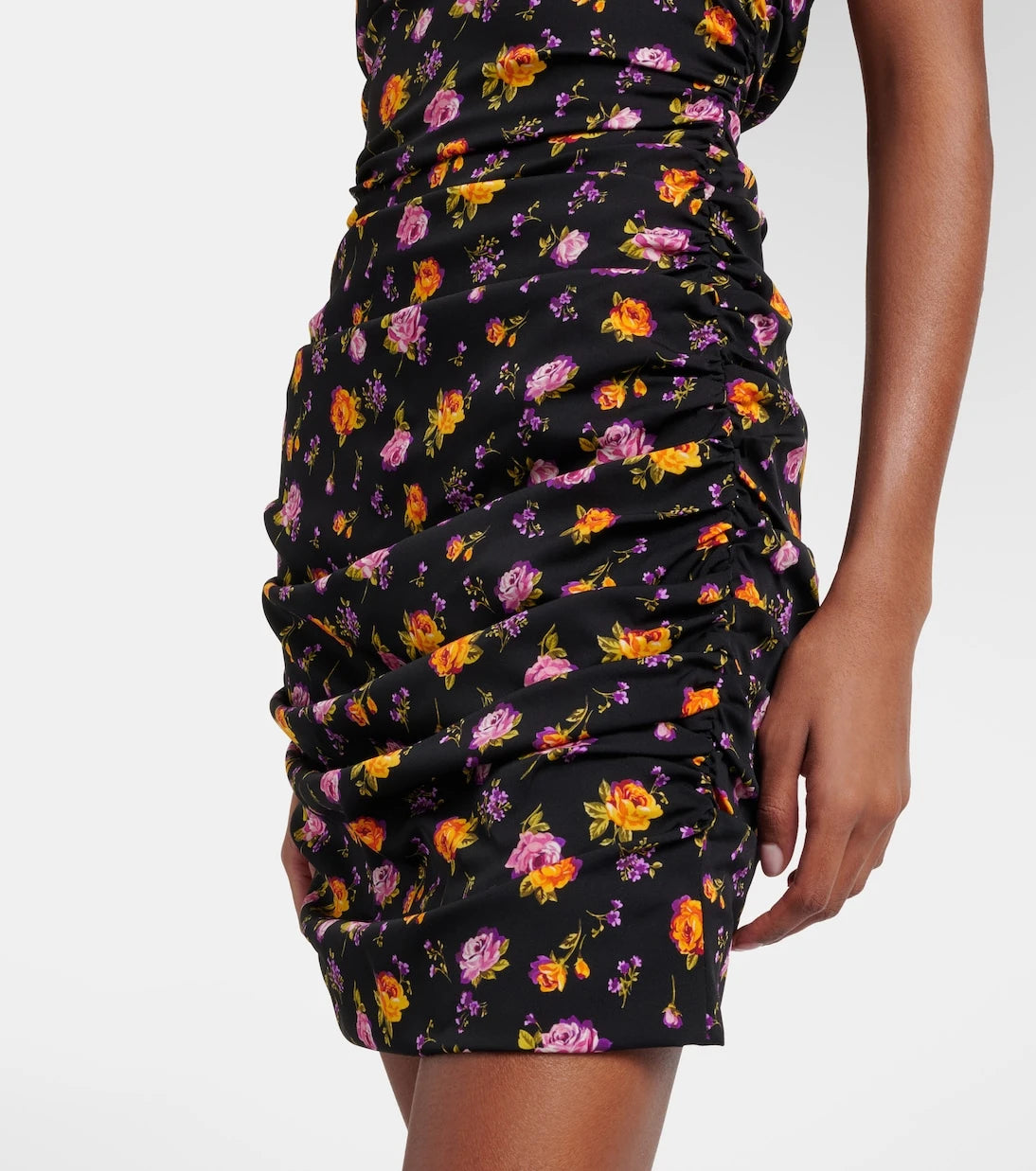 Dolce&Gabbana - Floral silk-blend charmeuse minidress