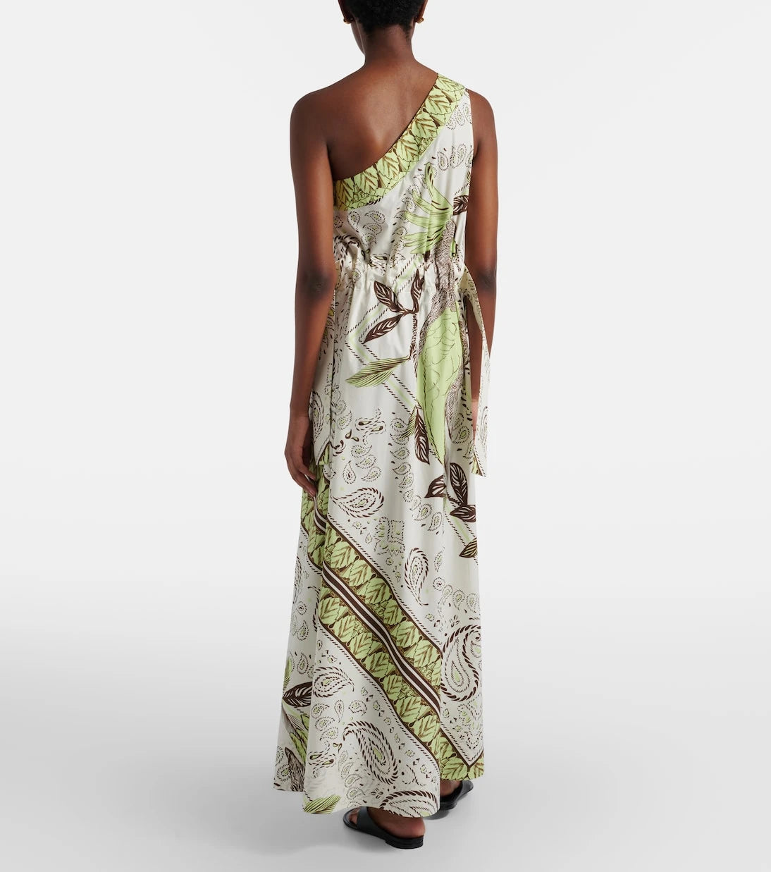 Tory Burch - Printed belted cotton-blend maxi dress