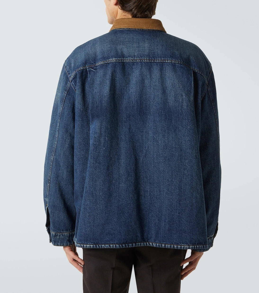 Miu Miu - Corduroy-trimmed denim down jacket