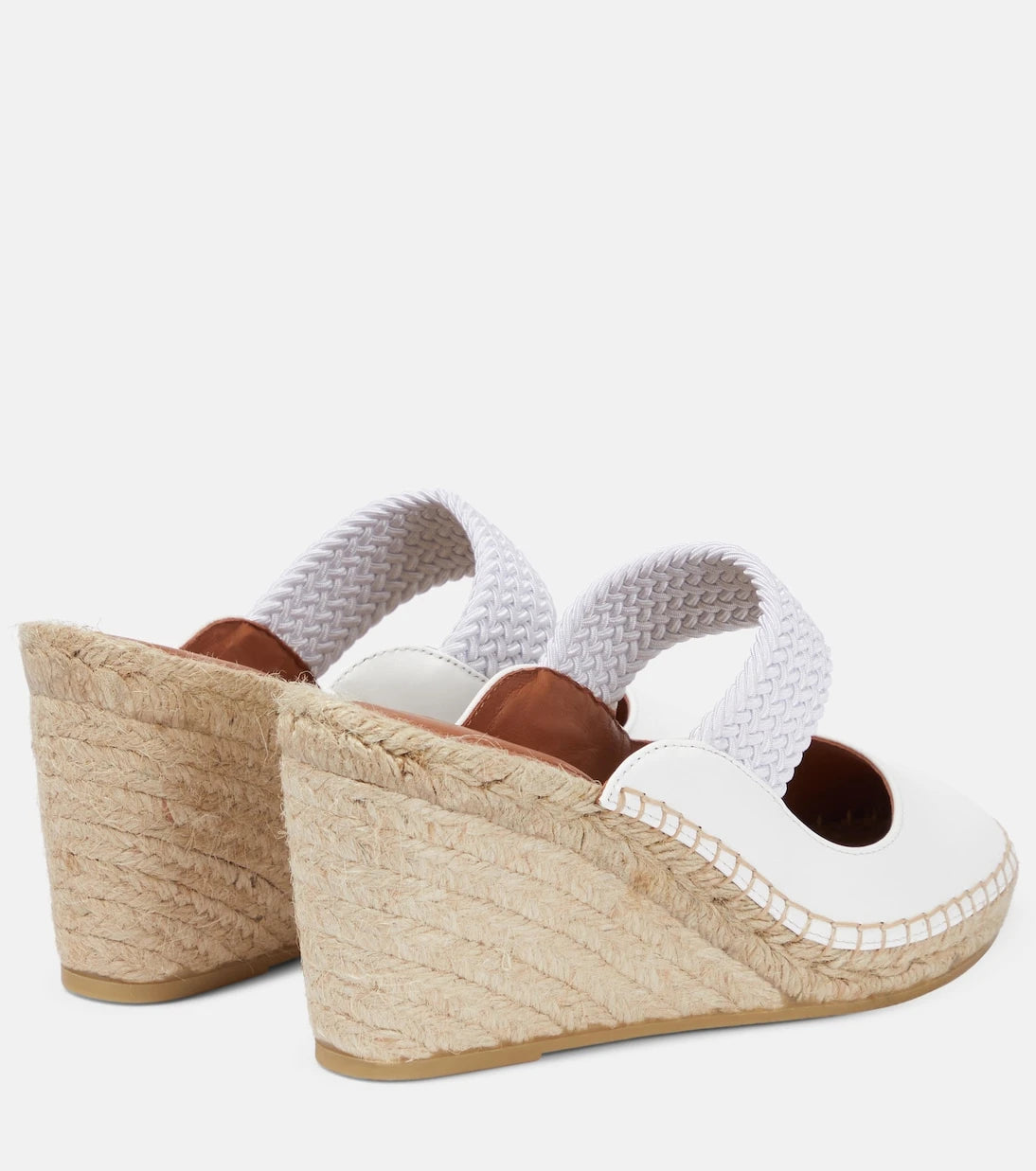 Malone Souliers - Siena 70 leather espadrille wedges