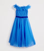 Jenny Packham Kids Blue Tulle Off-Shoulder Blue Moon Dress (14 Years)