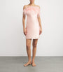 Gilda & Pearl Pink Silk-Ostrich Feather Slip Dress