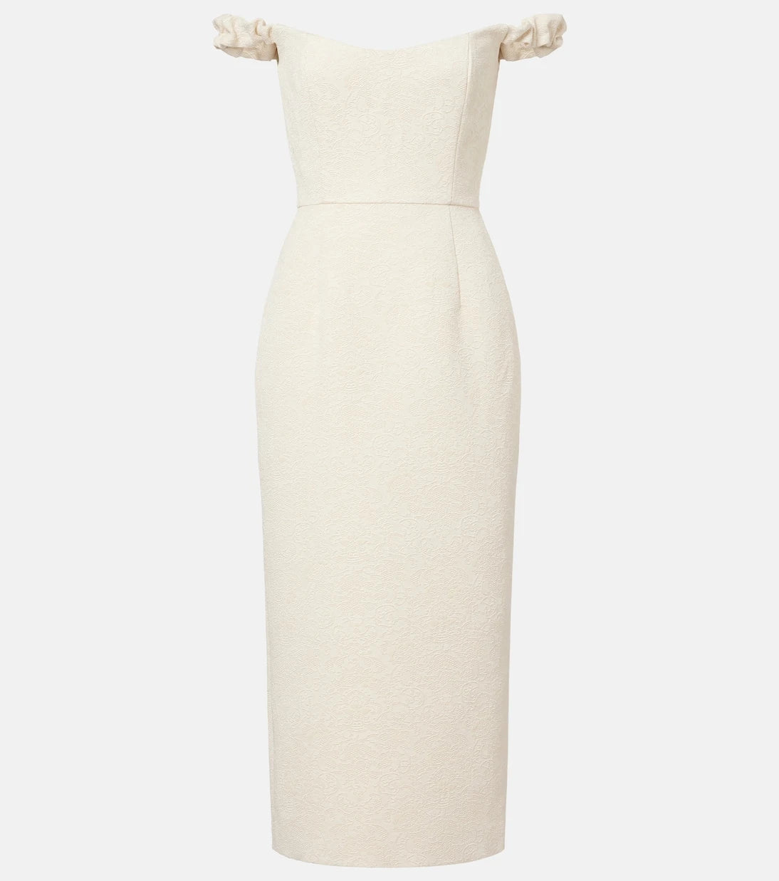 Markarian - Bridal Amina wool-blend jacquard midi dress