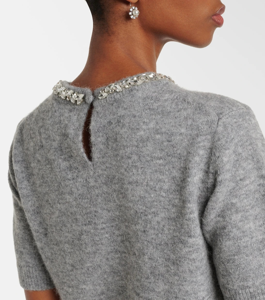 Velvet - Layton embellished alpaca and wool-blend top