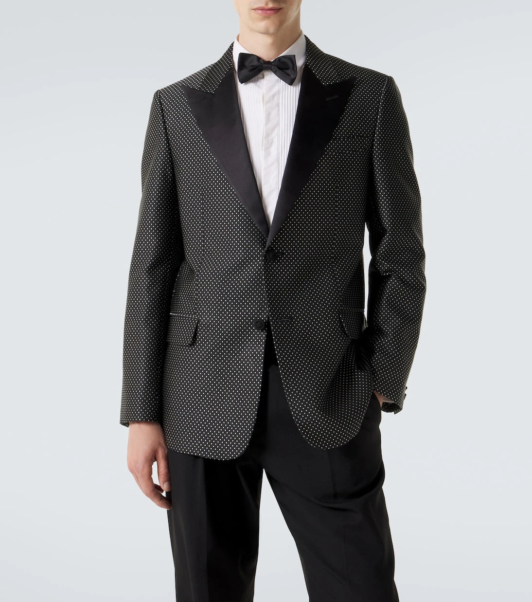 Valentino - Polka-dot jacquard tuxedo jacket