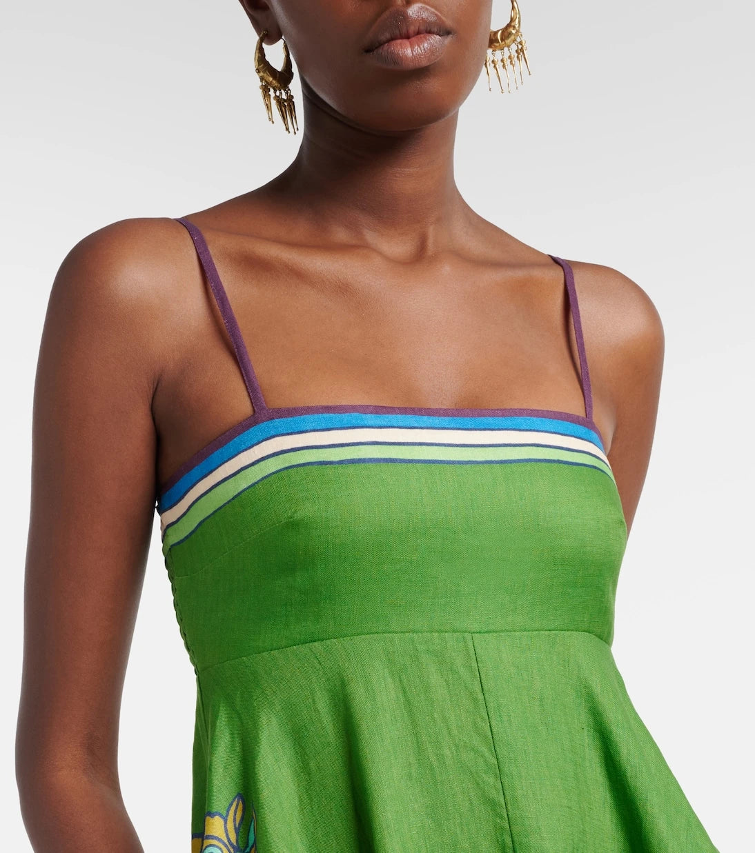 Alémais - Nanci printed linen midi dress