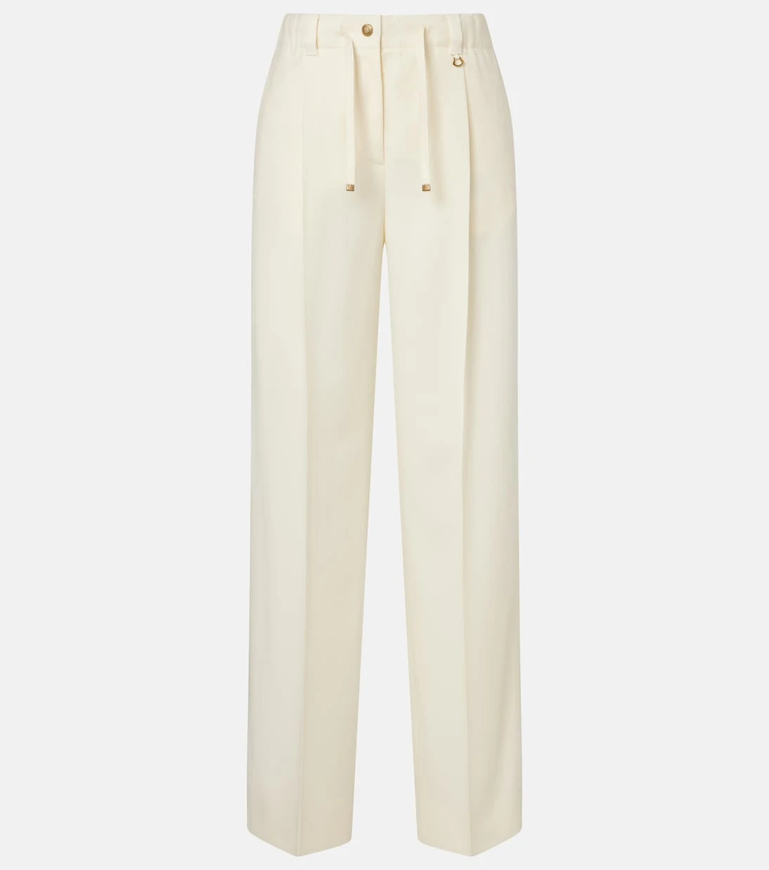 Moncler - Pleated virgin wool straight pants
