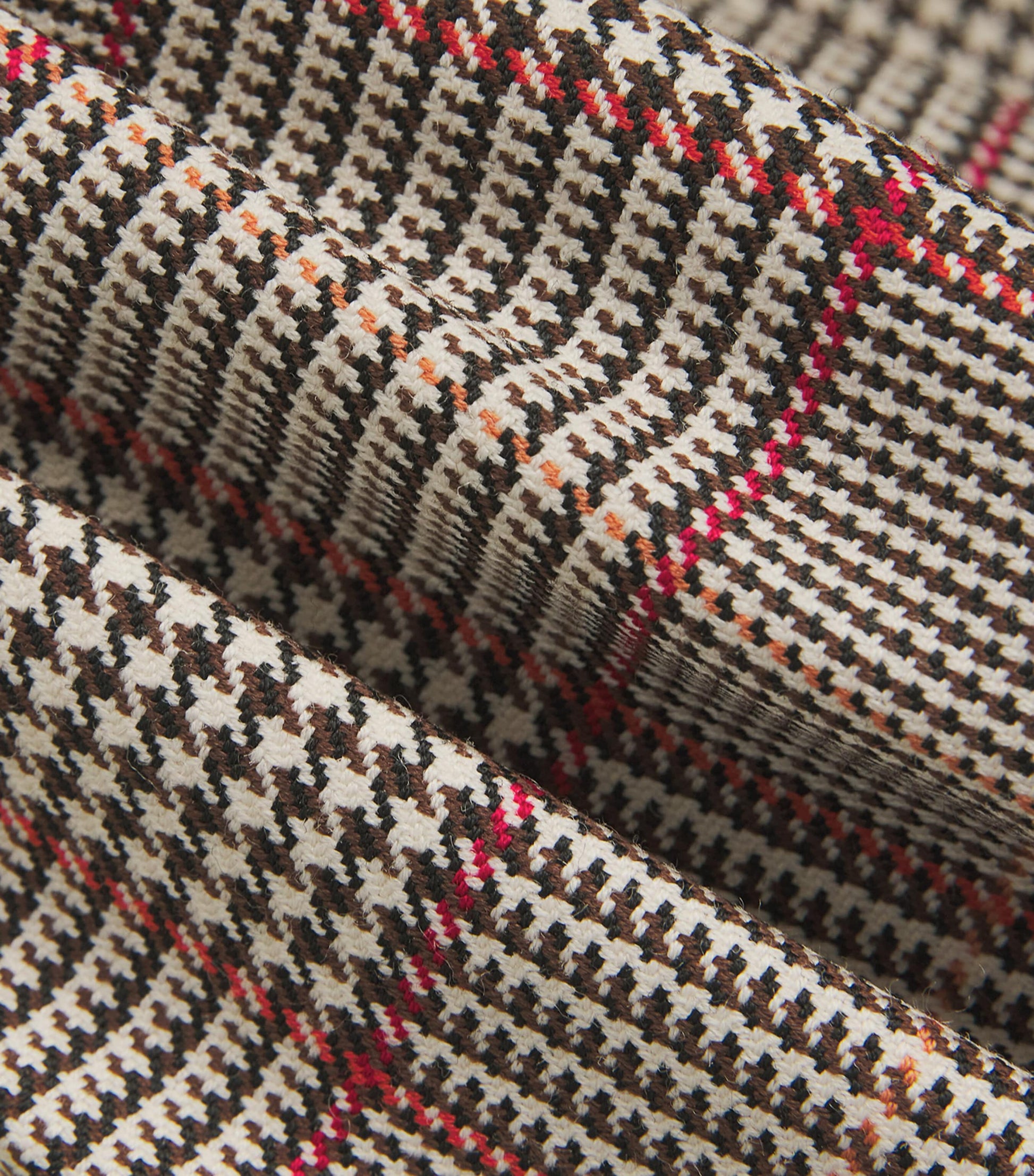 Self-Portrait Brown Houndstooth Mini Dress