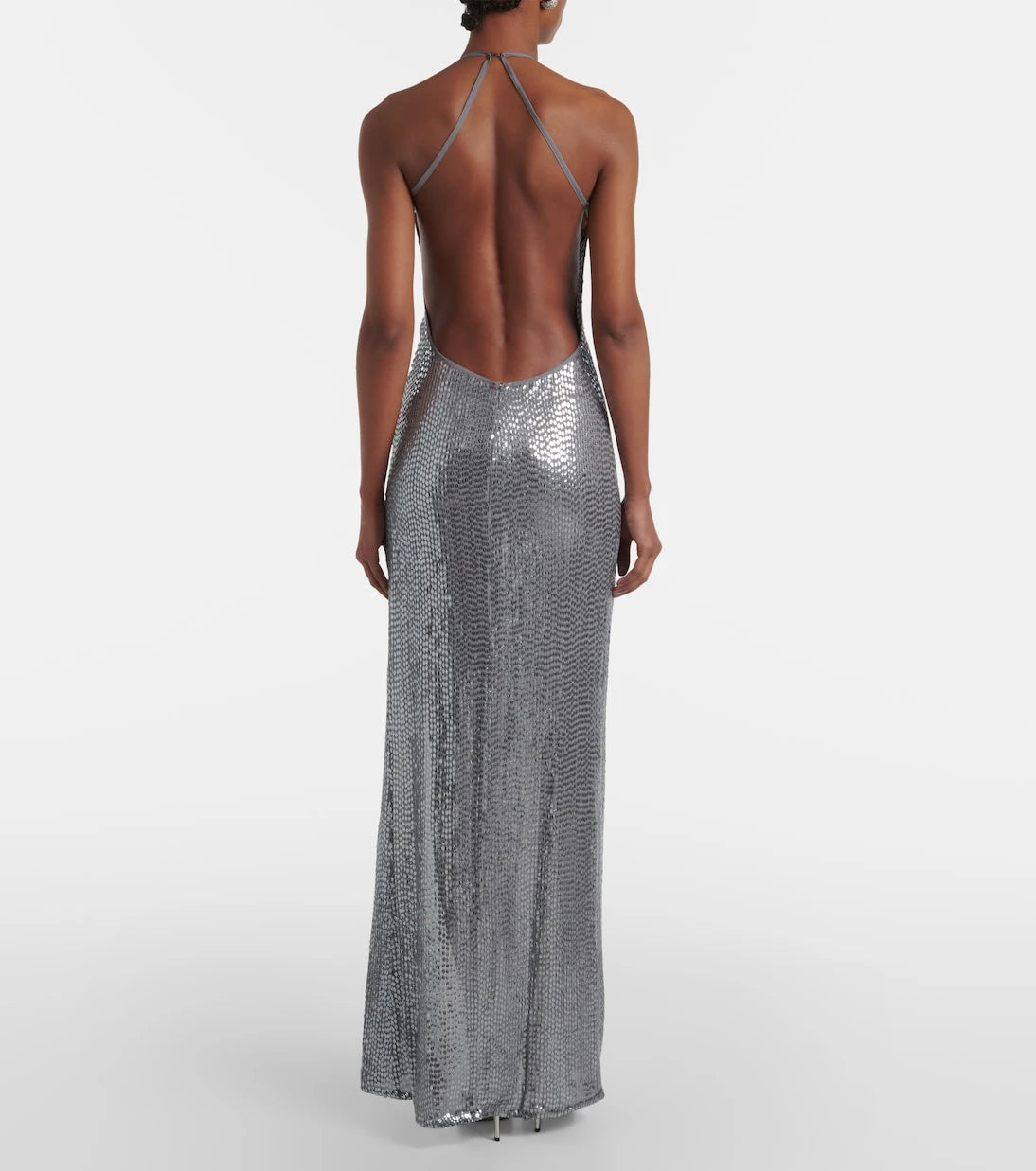 The New Arrivals Ilkyaz Ozel - Aether sequined halterneck gown