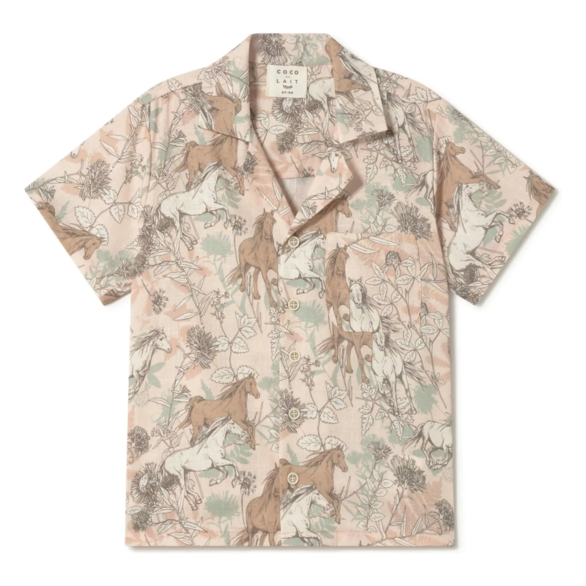 Coco au Lait - Shirt Horses | Powder pink