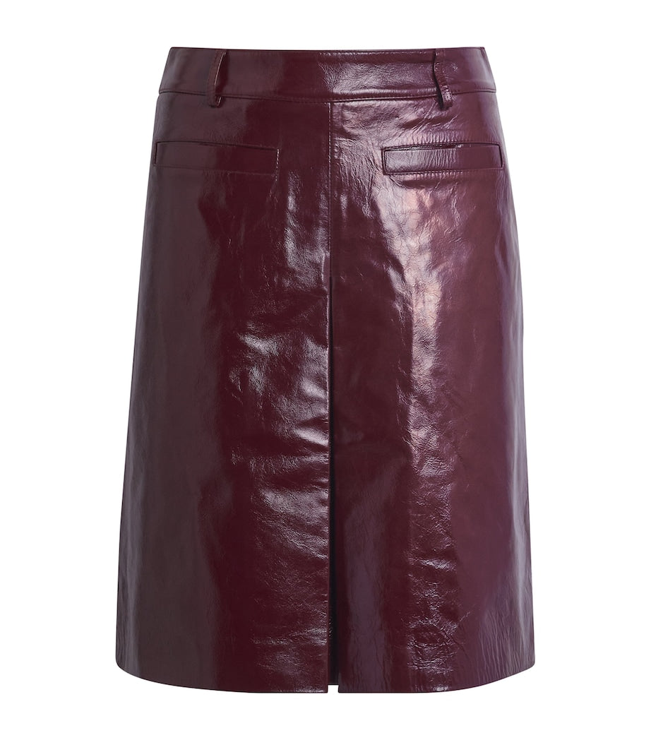 Self-Portrait Patent Leather Mini Skirt