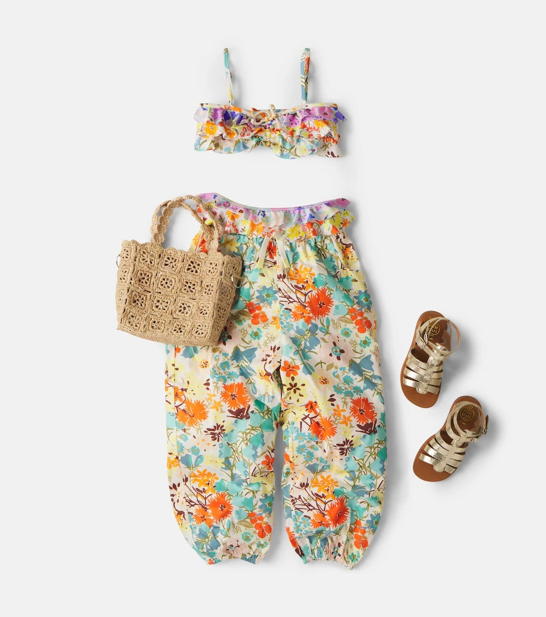 Zimmermann Kids - Solstice floral ruffled bikini