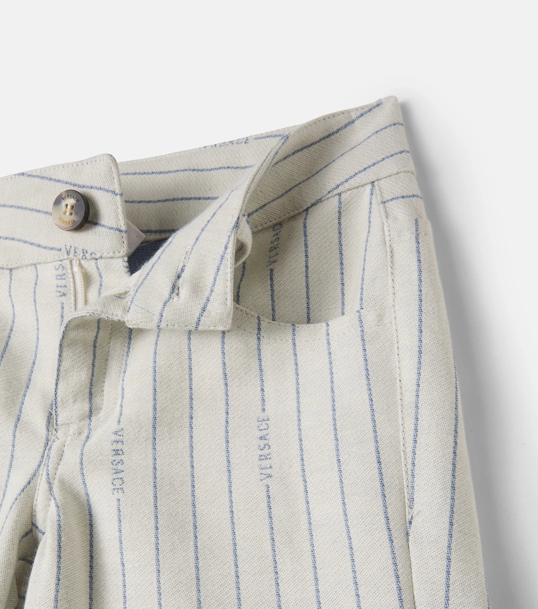 Versace Kids - Logo striped cotton flared pants