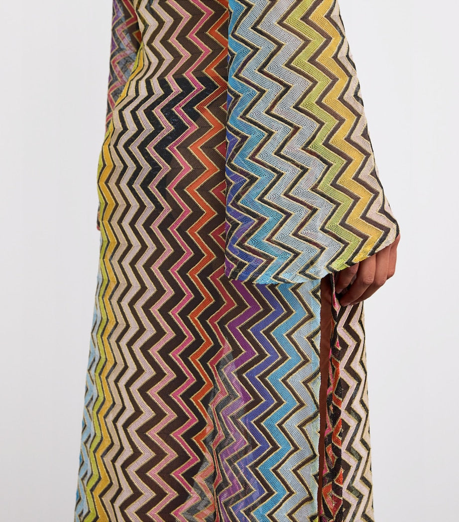 Missoni Multi Zigzag Lace-Detail Maxi Dress