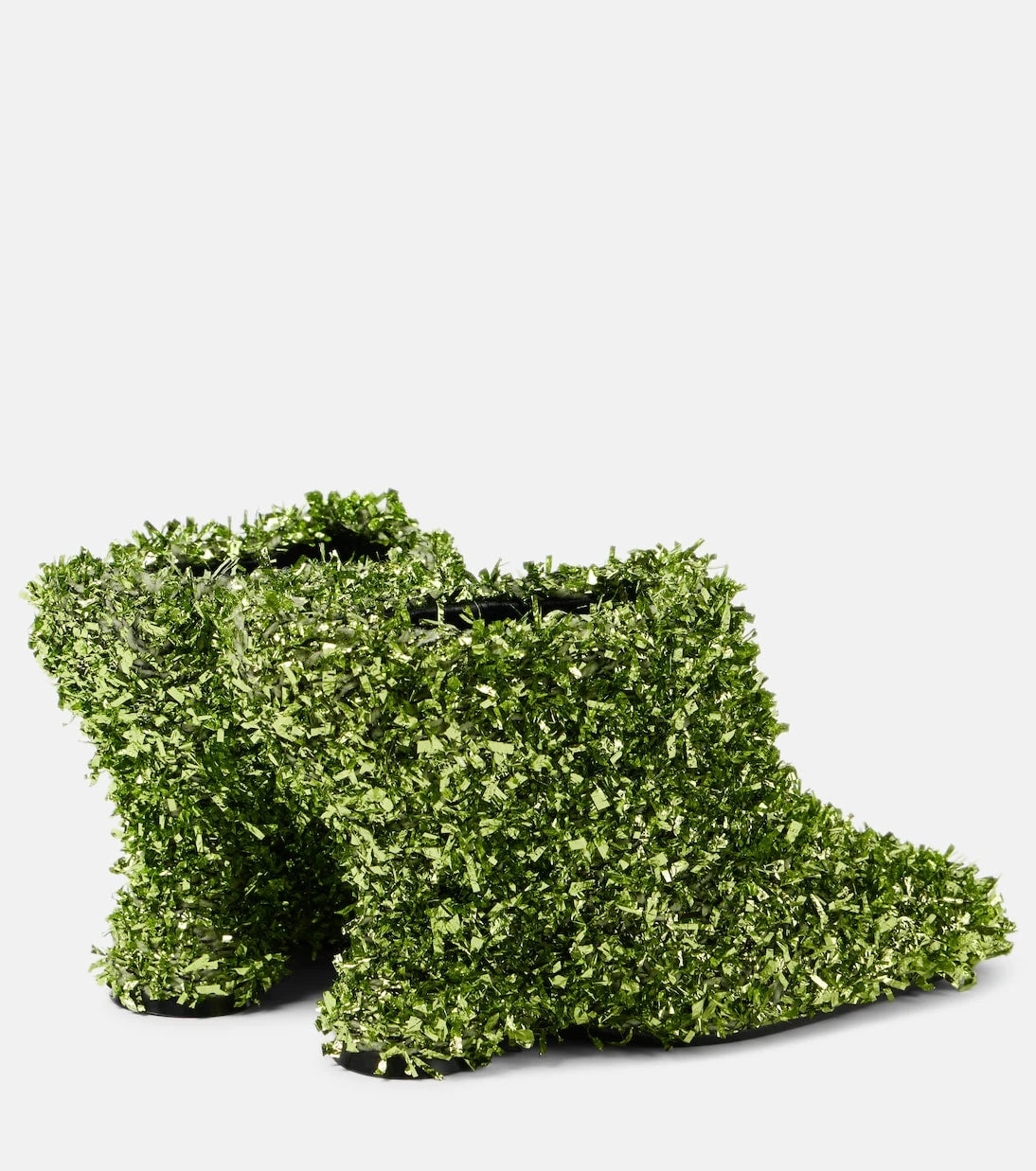 Dries Van Noten - 105 glitter metallic wedge mules