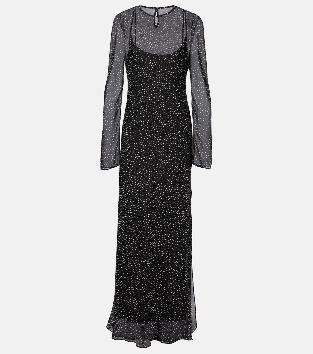 SIR - Polka-dot silk maxi dress
