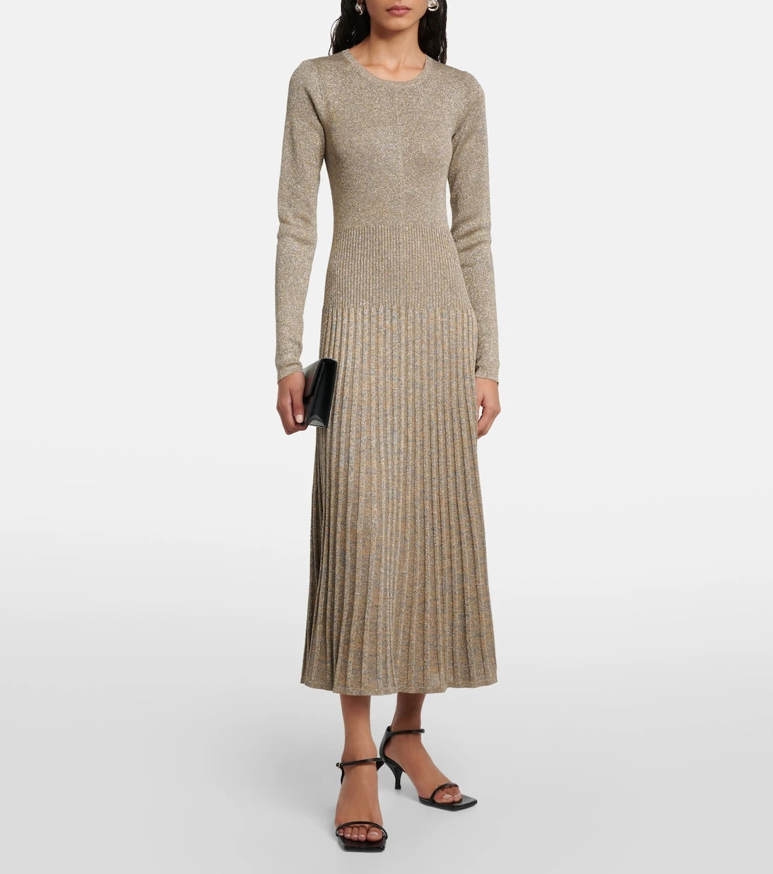 Joseph - Pleated Lurex® midi dress