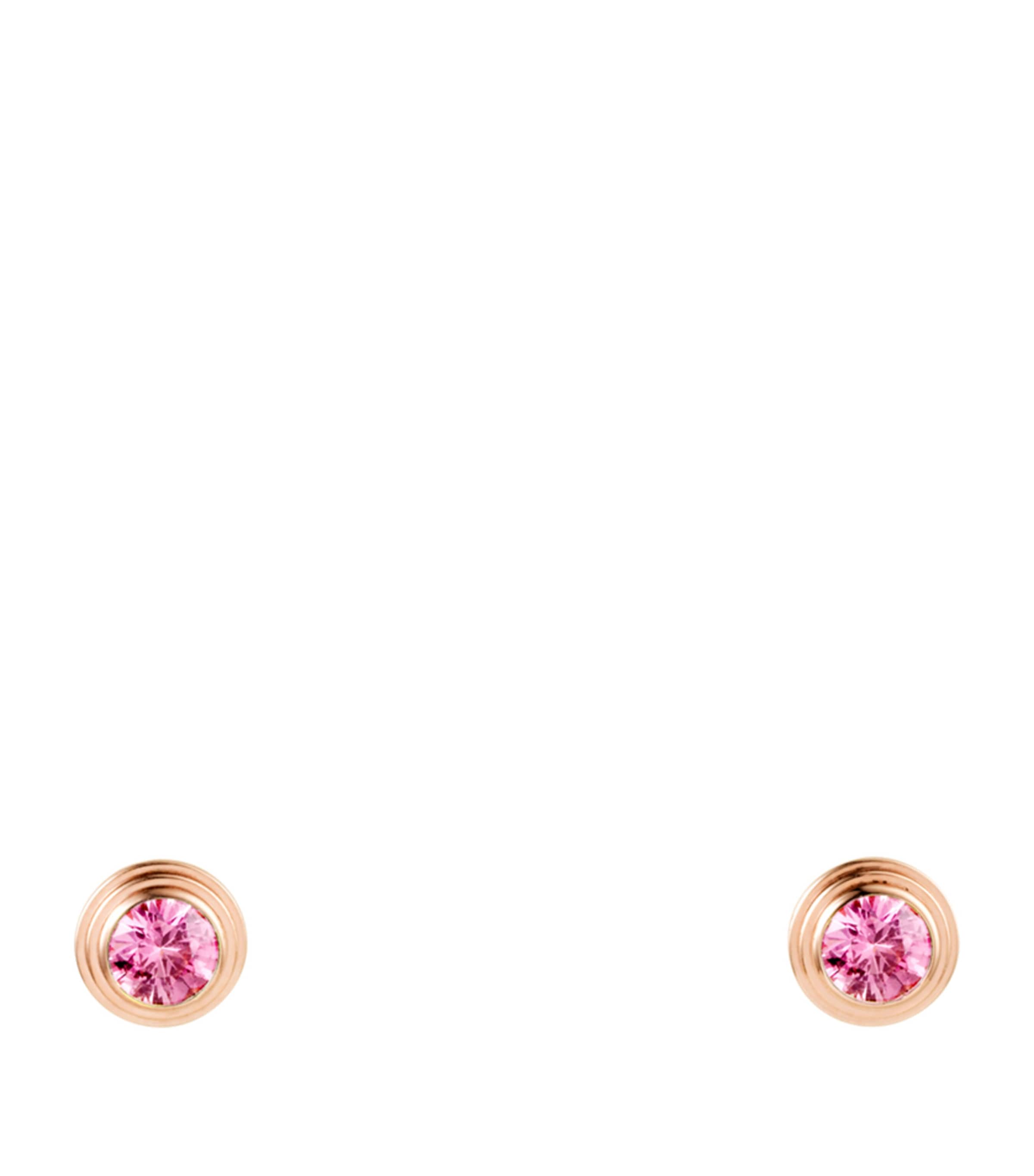 Rose Gold and Pink Sapphire Cartier d'Amour Earrings