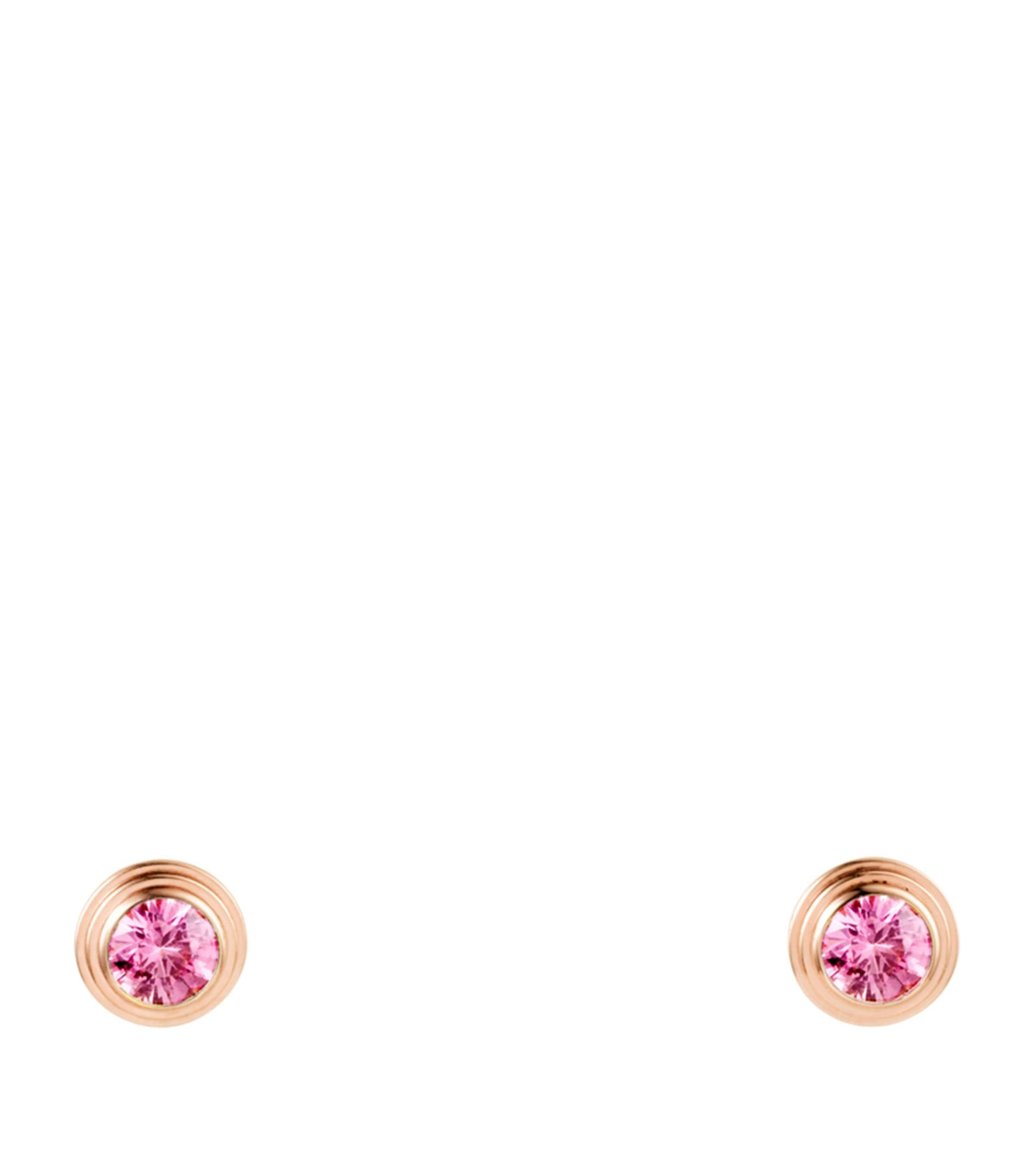 Rose Gold and Pink Sapphire Cartier d'Amour Earrings