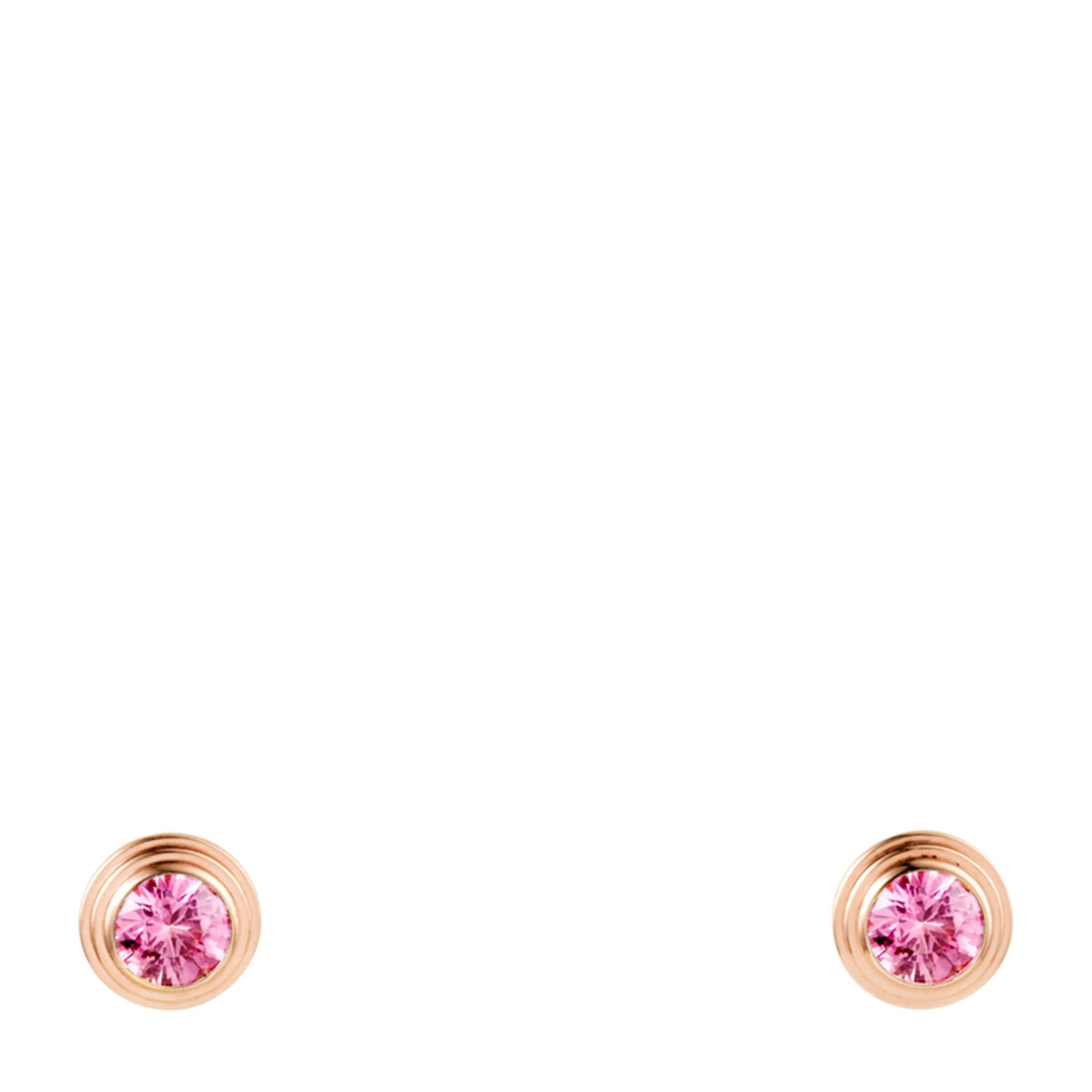 Rose Gold and Pink Sapphire Cartier d'Amour Earrings