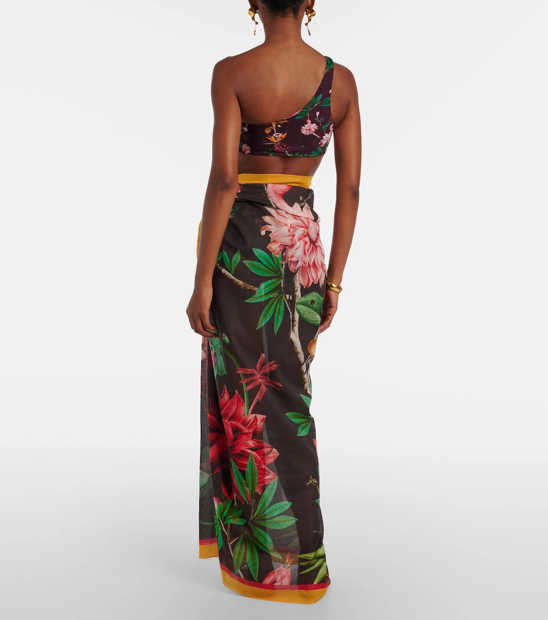 La DoubleJ - Zooflora Placée cotton beach cover-up