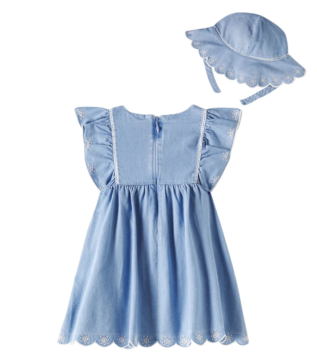 Chloé Kids - Baby  chabray dress and hat set